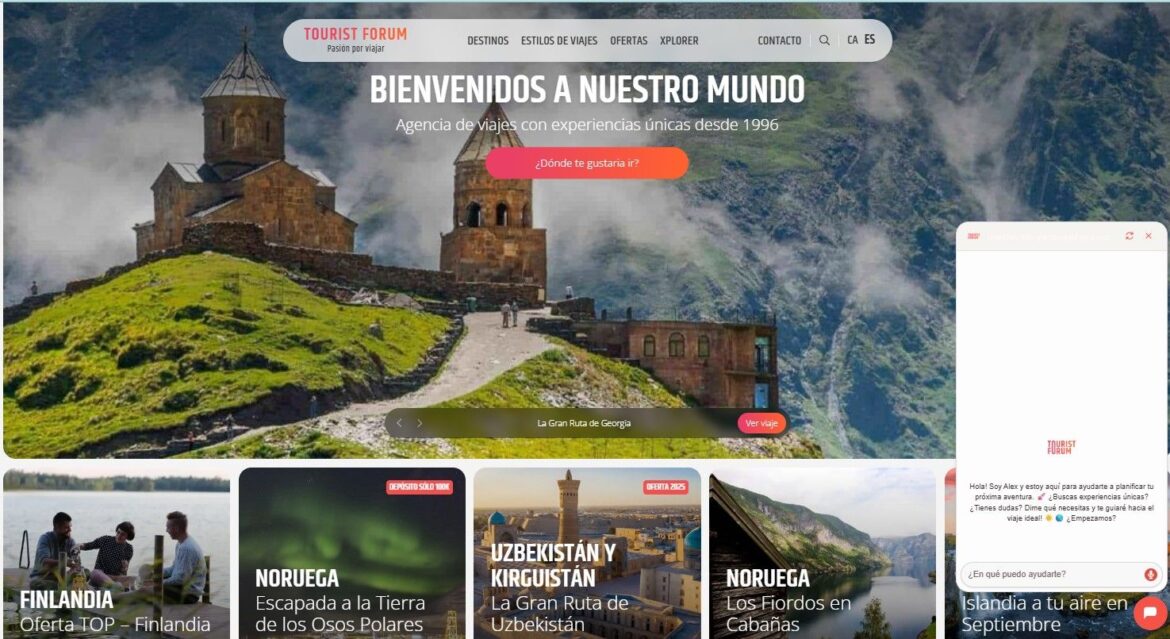 Tourist Forum presenta a Alex: el nuevo bot inteligente que ayuda a encontrar el viaje ideal