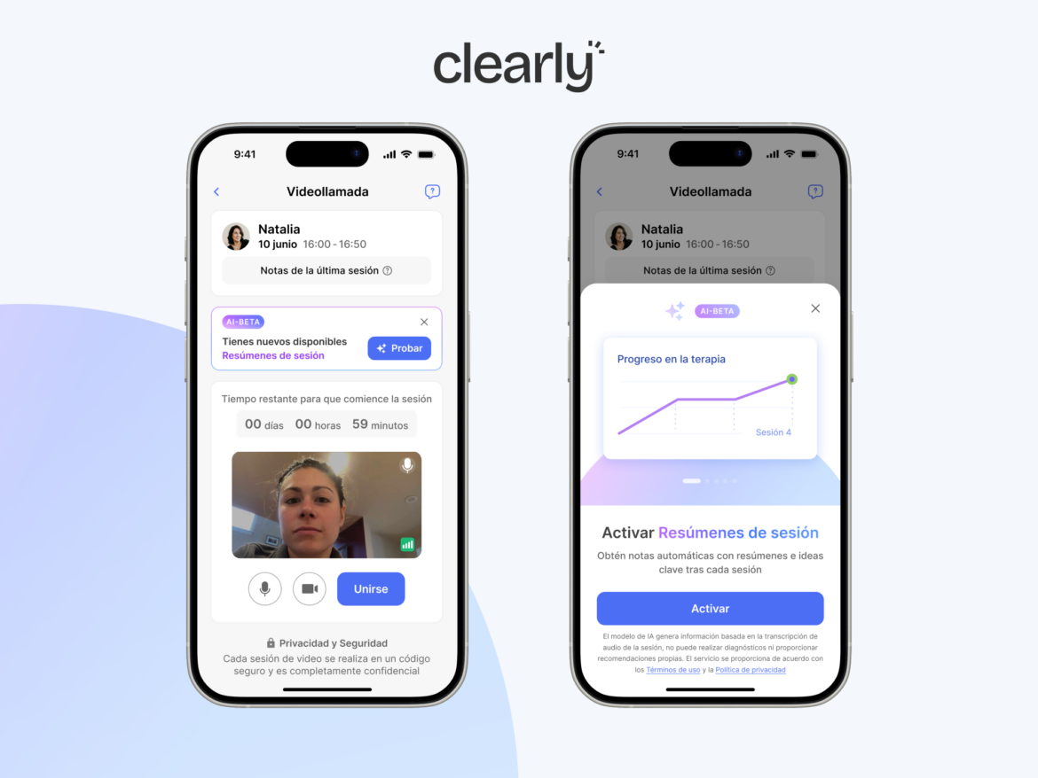 Clearly llega a España con una plataforma que combina psicología e IA para facilitar el acceso a la terapia