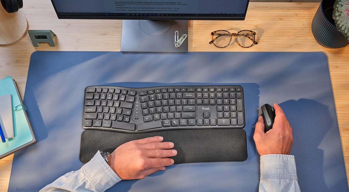 Trust presenta el nuevo teclado ergonómico multidispositivo Keyra