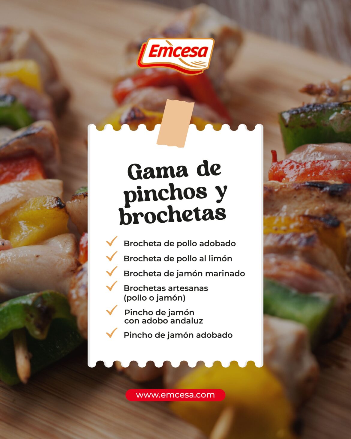 Emcesa transforma el verano con sus pinchos y brochetas: sabor, calidad y cero complicaciones
