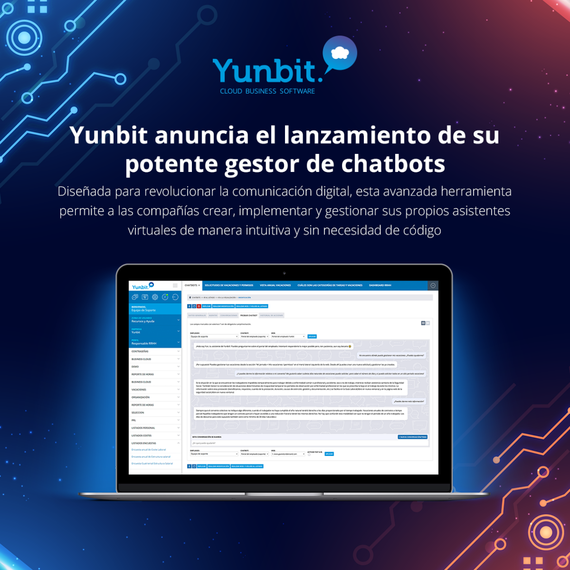 Yunbit anuncia el lanzamiento de su potente gestor de chatbots