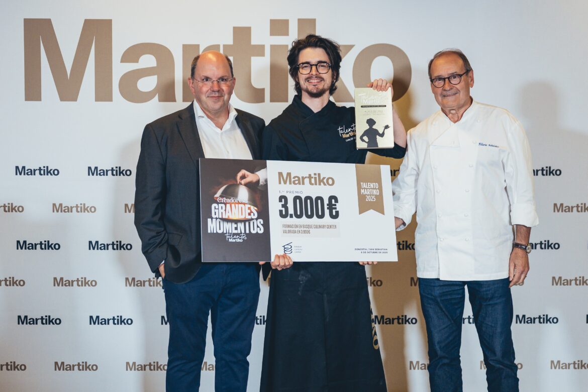 Carlos Hernández, de ABaC Restaurant, ganador de la 6.ª edición del concurso gastronómico Talentos Martiko