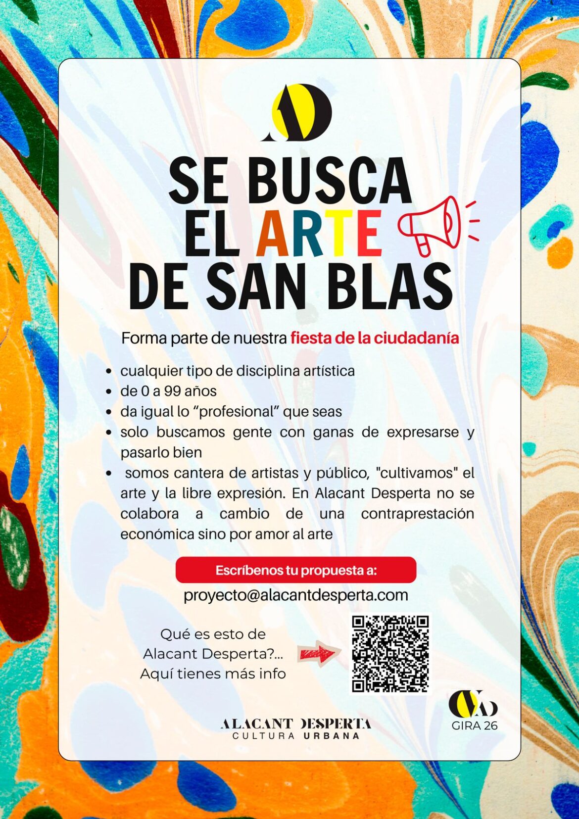 Alacant Desperta redefine su estrategia y anuncia «AD GIRA»: un viaje artístico por el corazón de los barrios de Alicante