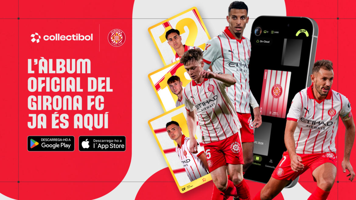 El Girona FC lanza su álbum oficial de cartas digitales 25/26 en Collectibol