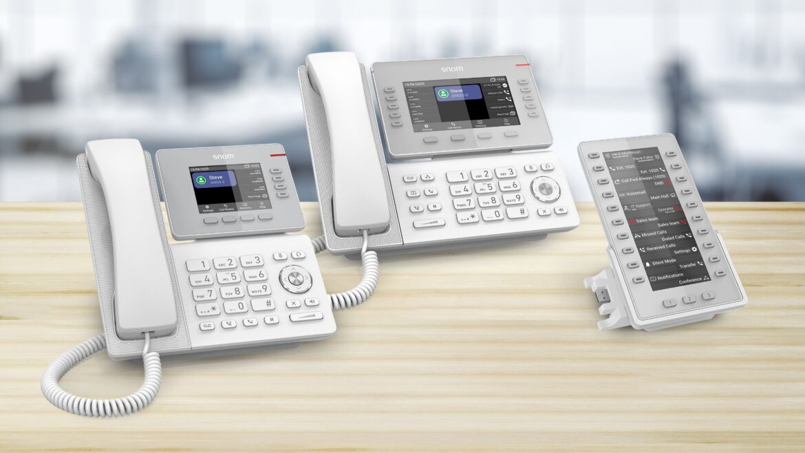 Snom amplía la serie D8xx con elegantes modelos blancos