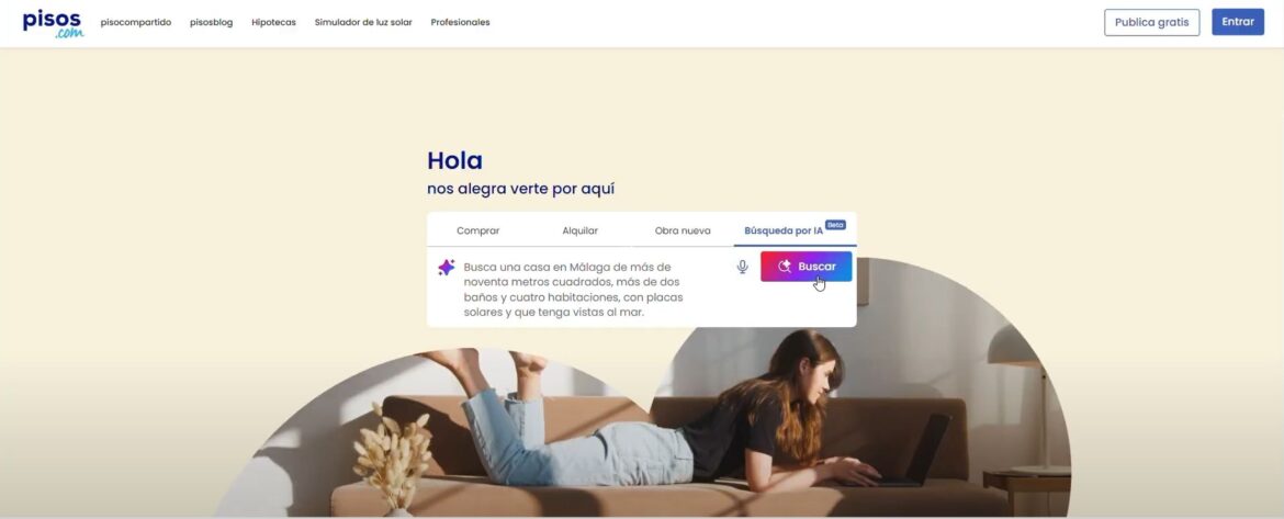 pisos.com lanza una nueva herramienta de búsqueda asistida por inteligencia artificial