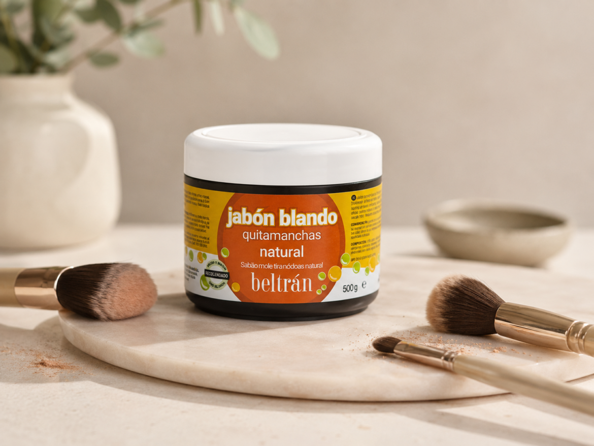 Jabón Blando Beltrán: el secreto natural para una limpieza impecable de brochas de maquillaje