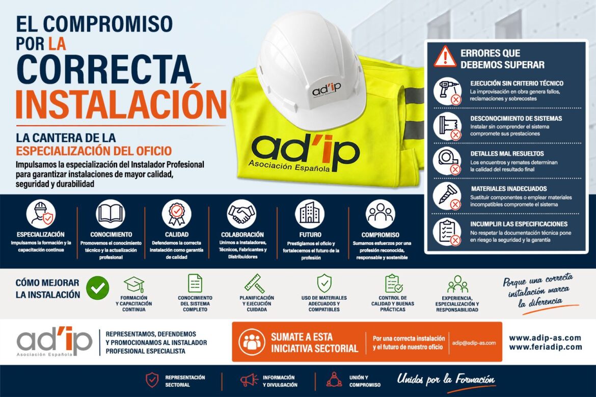 AD’IP Asociación Española impulsa ‘El Compromiso por la Correcta Instalación’ desde FERIAD’IP 2026