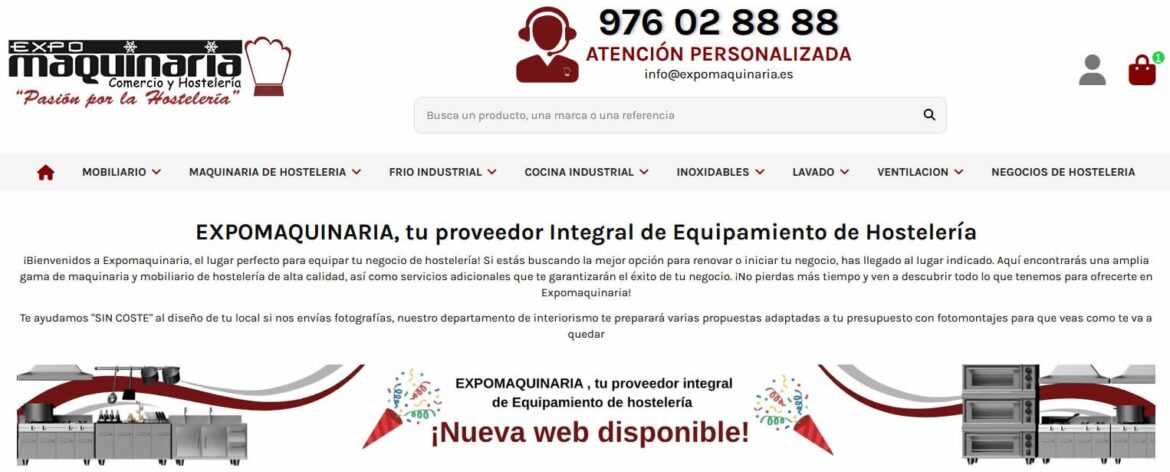 Expomaquinaria lanza su nueva web para reforzar su liderazgo en maquinaria y mobiliario de hostelería tras 17 años en el sector