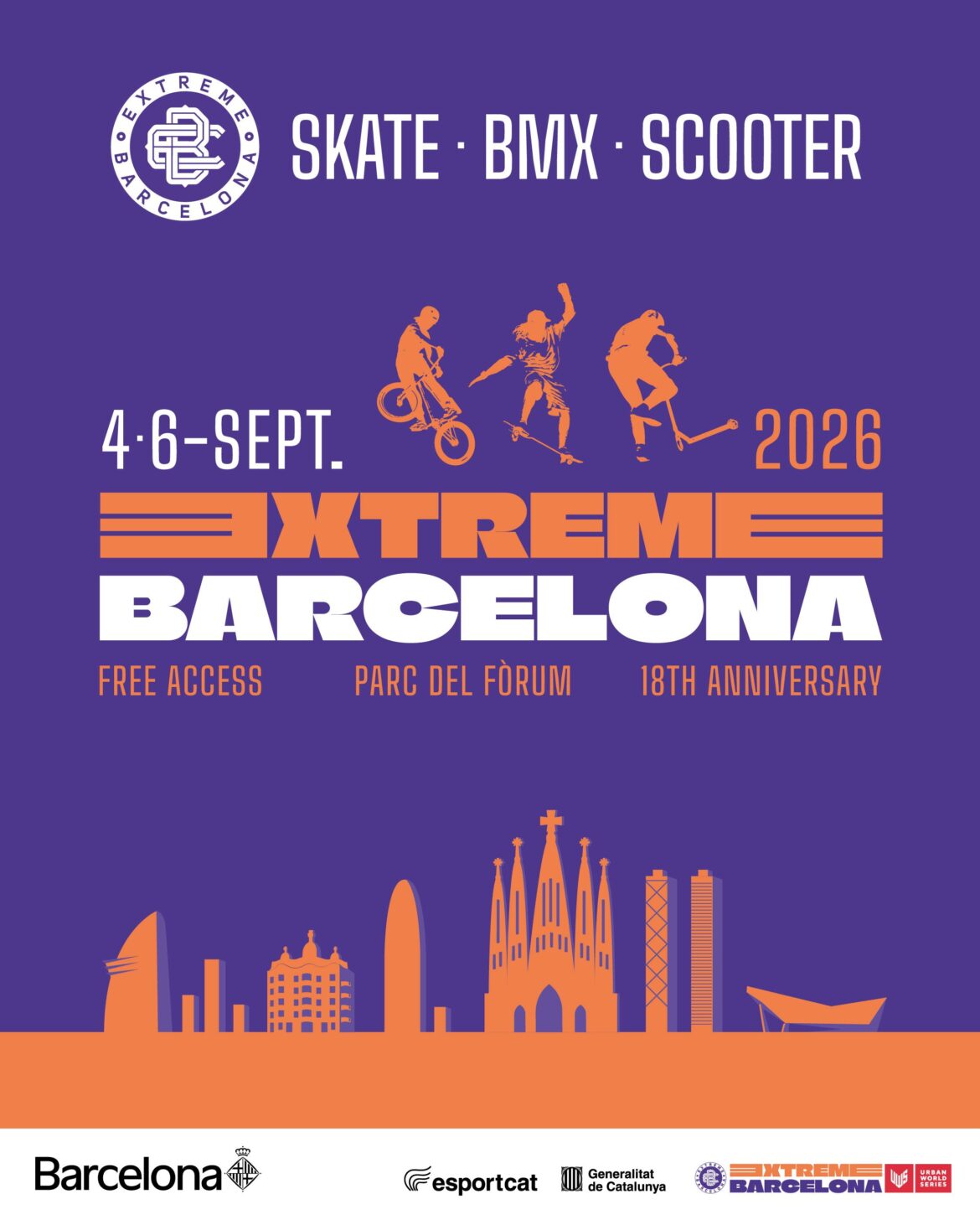 El Extreme Barcelona celebra su 18º aniversario con la programación deportiva más ambiciosa de su historia y se consolida como el mayor evento de deportes urbanos de Europa