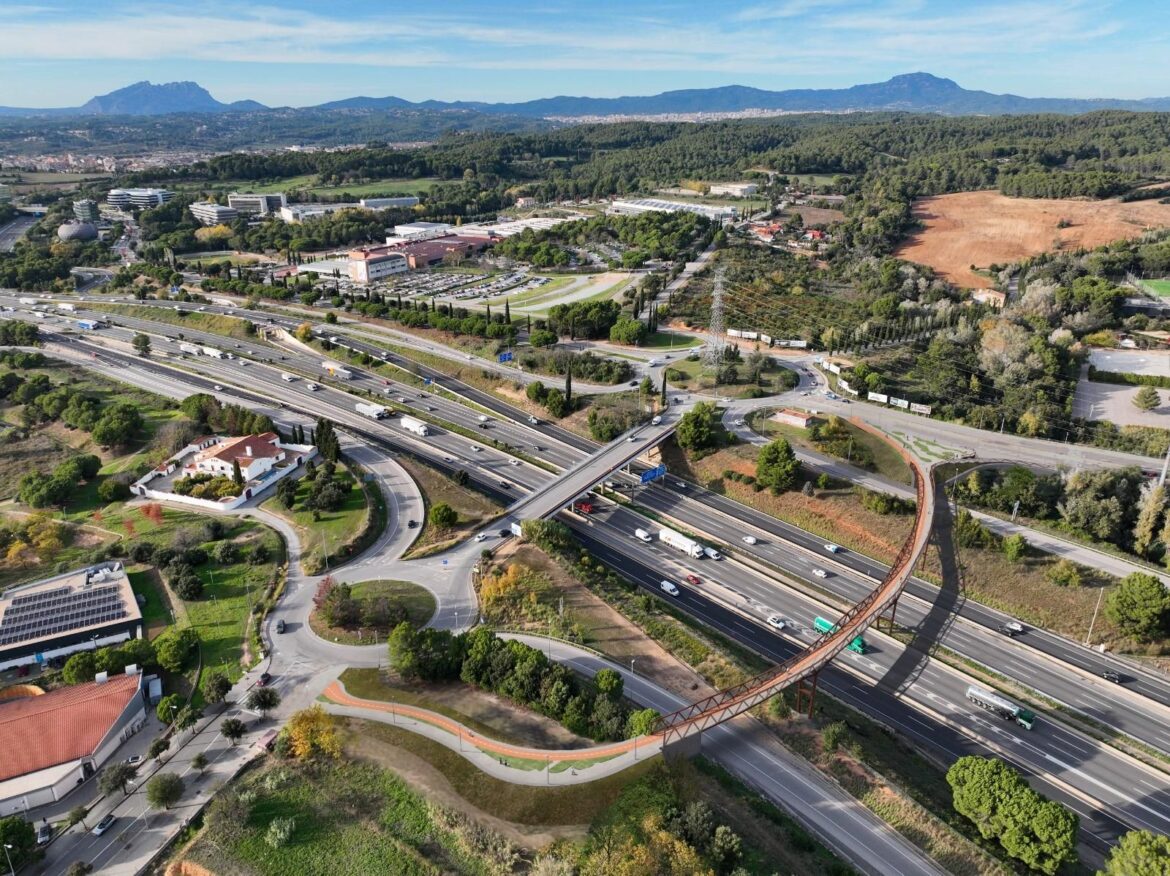COPISA construirá la nueva pasarela ciclopeatonal sobre la AP-7 en Sant Cugat del Vallès