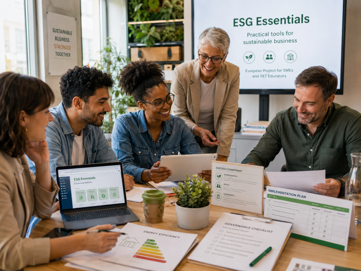 ESG Essentials impulsa la sostenibilidad en las PYMES europeas con herramientas prácticas y formación especializada