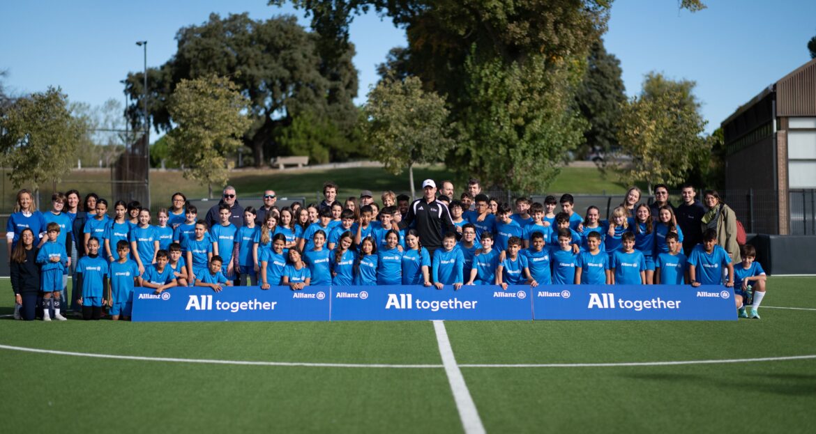76 niños de Cáceres cumplen un sueño: entrenar en Toni Kroos Academy en Madrid gracias a Allianz