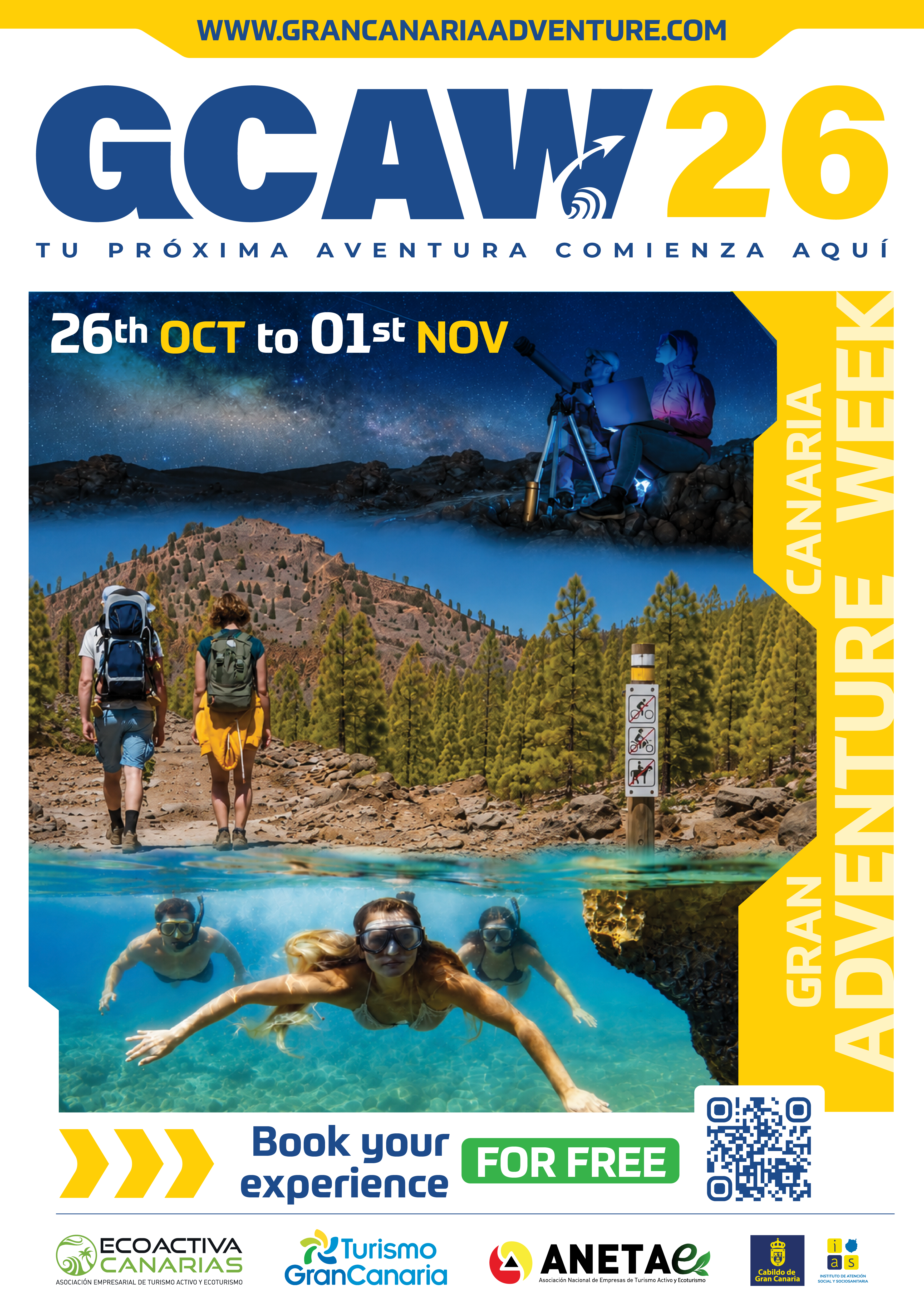 La Gran Canaria Adventure Week 2026 ofrece actividades de naturaleza gratuitas para descubrir la isla