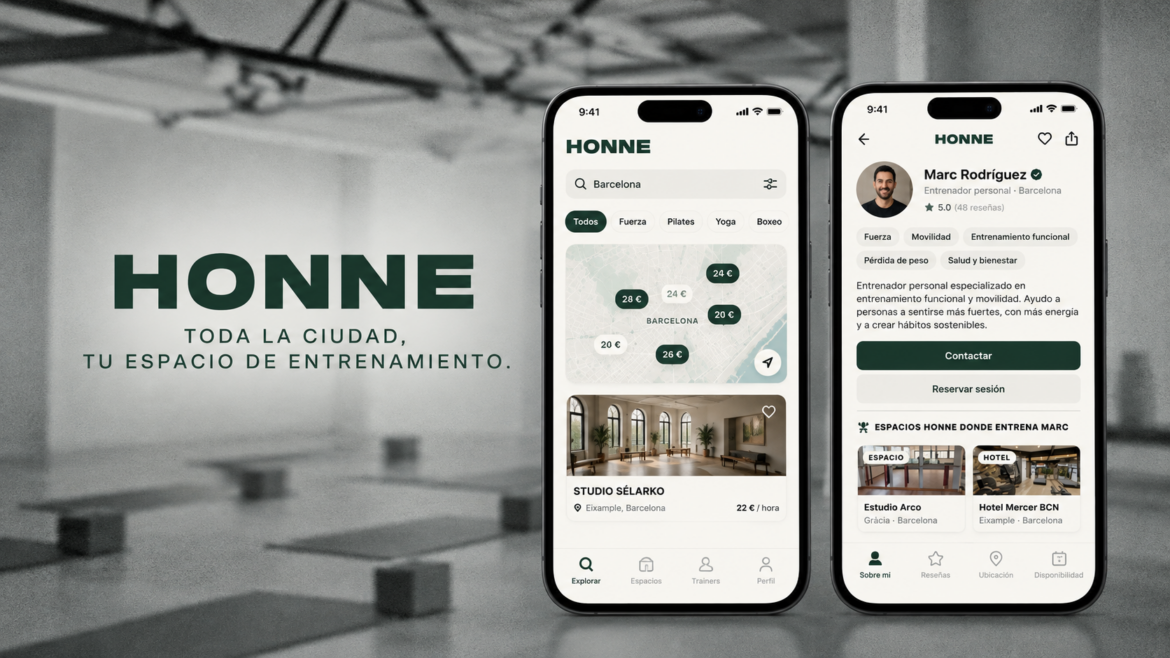 HONNE lanza HONNE Pro: el marketplace que conecta a entrenadores independientes con sus próximos clientes